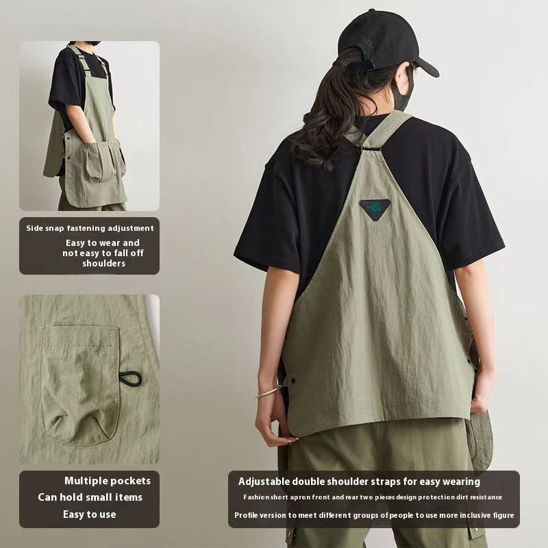Taslan Kitchen Apron in Black or Khaki, cooking apron and chef apron
