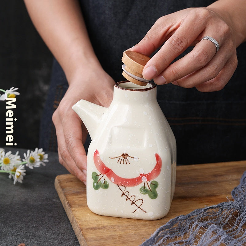 Decorative Ceramic Sauce and Oil Pot, sauce jar and condiment pot