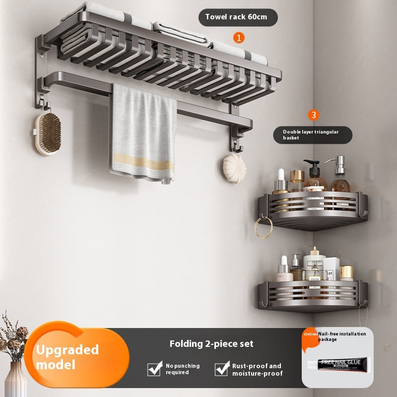 Gun Gray Bathroom Towel Rack and Accessory Options, towel bar, bathroom shelf and towel holder