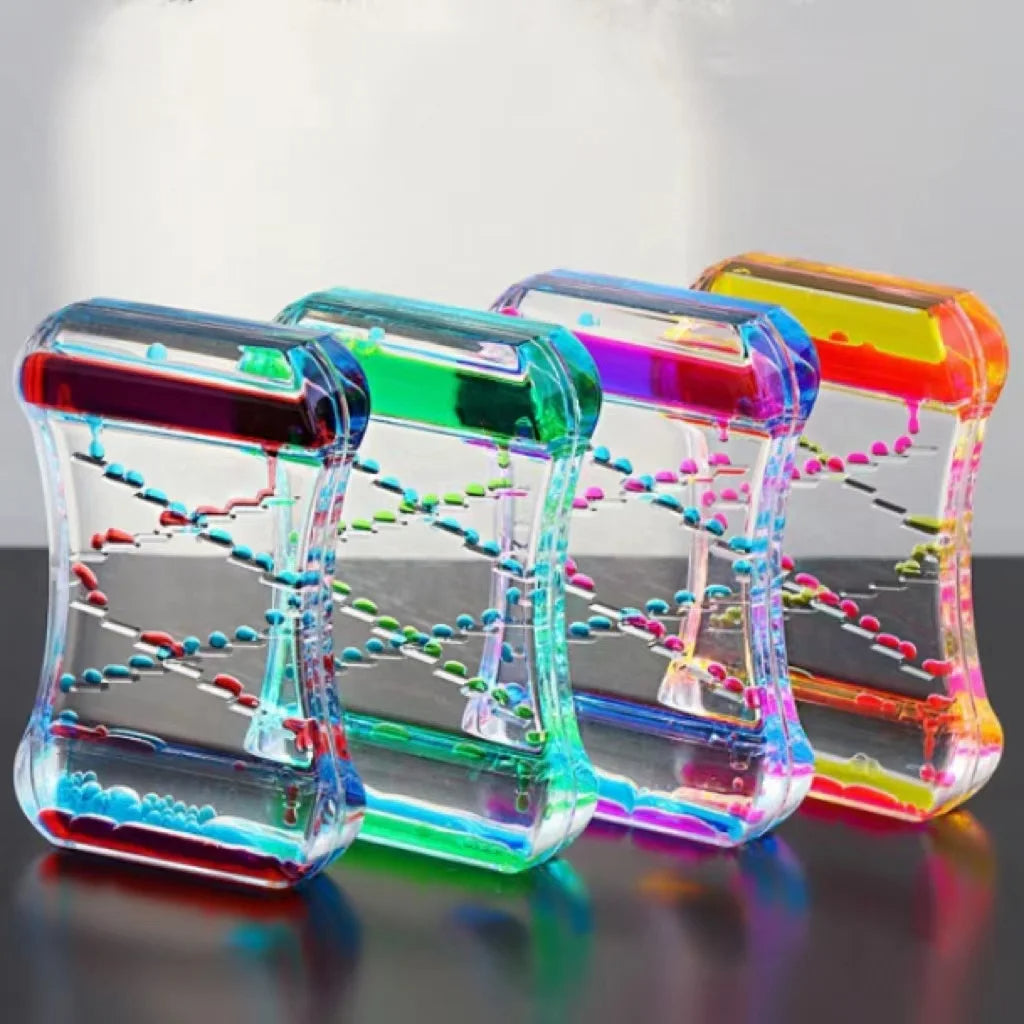 Colorful Liquid-Motion Hourglass Desk Ornament, liquid timer and motion timer