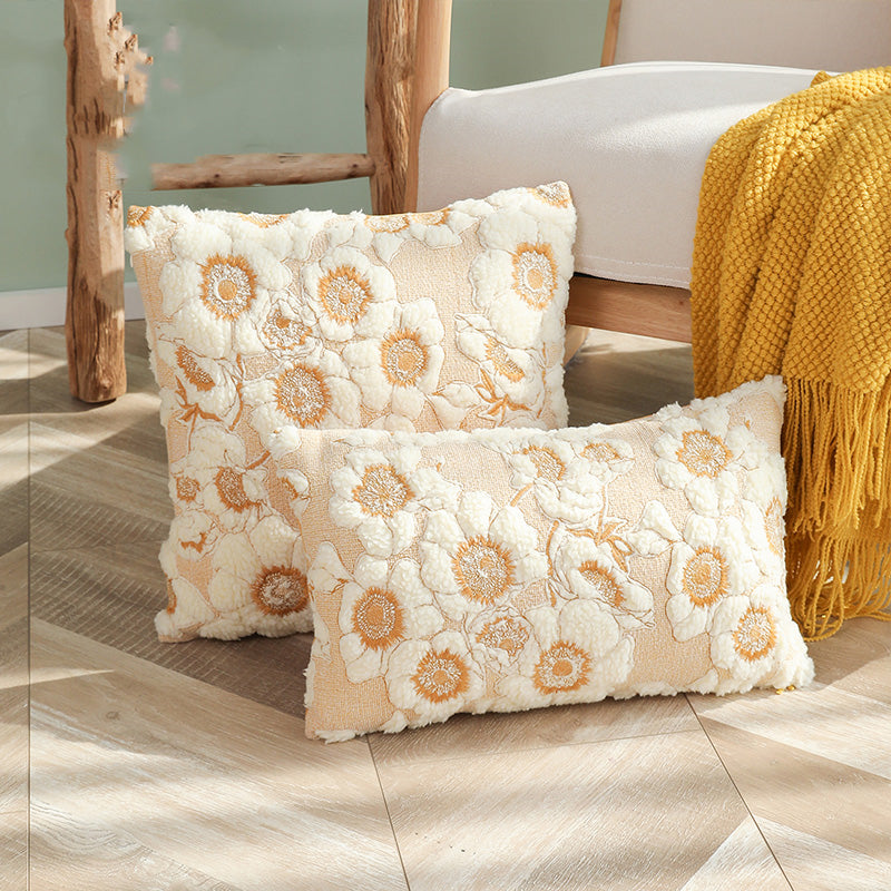Sunflower Cotton Pillow Cover, throw pillow cover, cushion cover and sunflower pillowcase