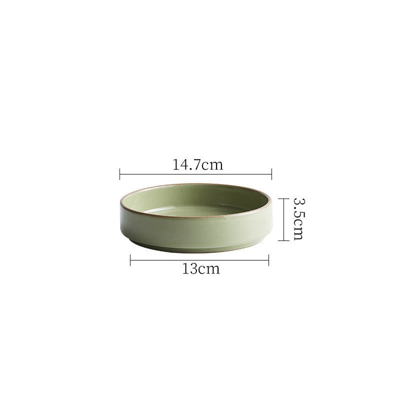 Solid-Color Ceramic Bowls and Plates, dinnerware, serving bowl and salad plate