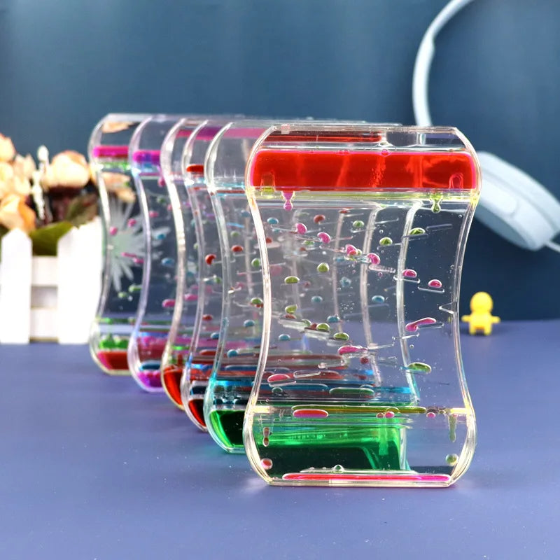 Colorful Liquid-Motion Hourglass Desk Ornament, liquid timer and motion timer