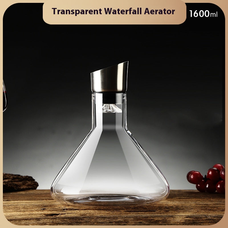 Glass Wine Decanter with Sculptural Base Options, wine carafe and barware