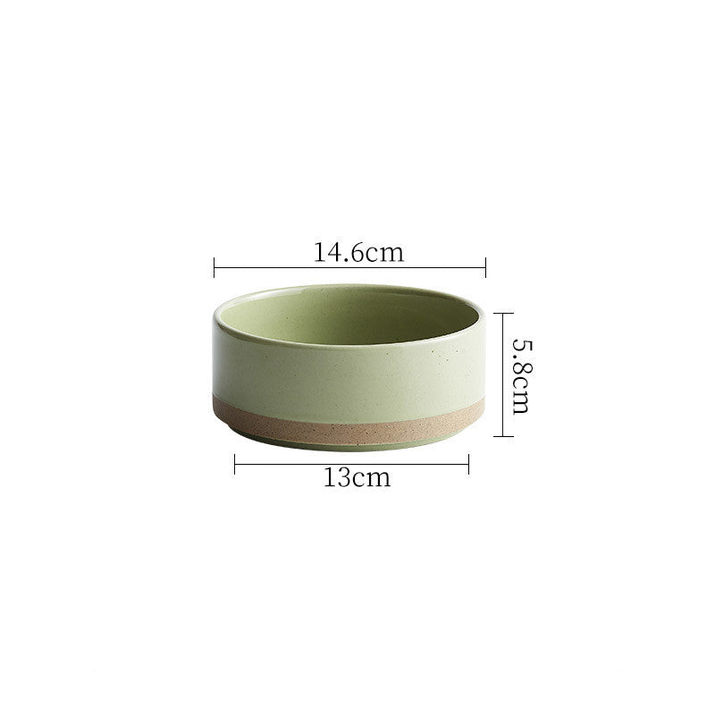 Solid-Color Ceramic Bowls and Plates, dinnerware, serving bowl and salad plate
