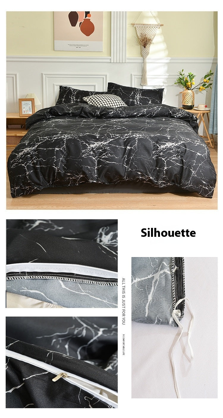 Geometric Brushed Duvet Cover, comforter cover and quilt cover