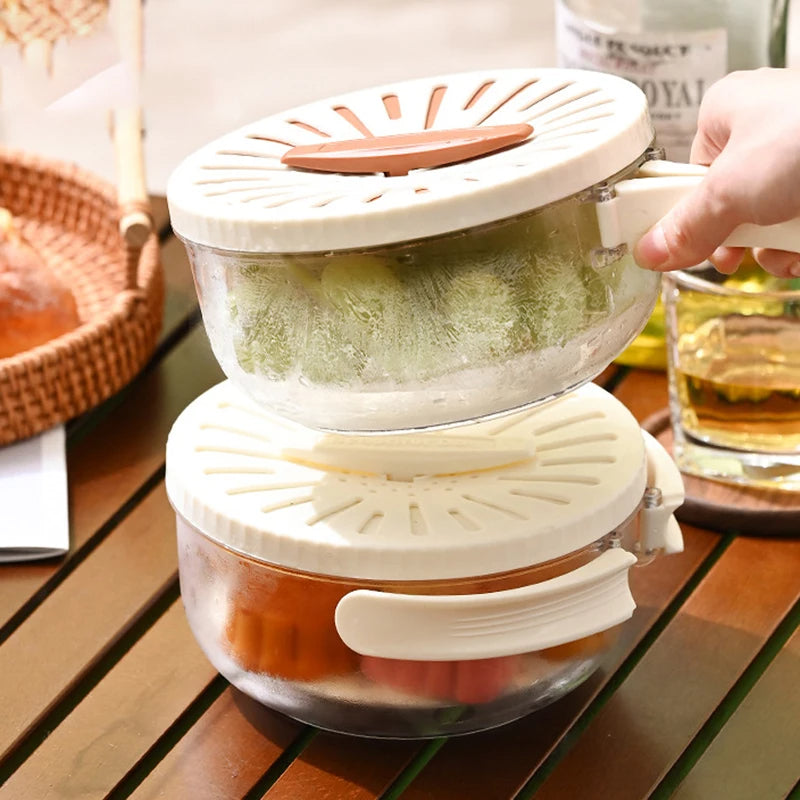Fruit and Vegetable Drain Basket with Lid, colander, fruit basket and produce strainer