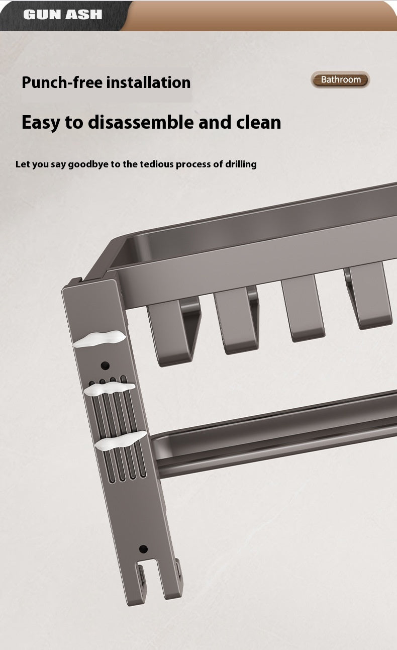 Gun Gray Bathroom Towel Rack and Accessory Options, towel bar, bathroom shelf and towel holder
