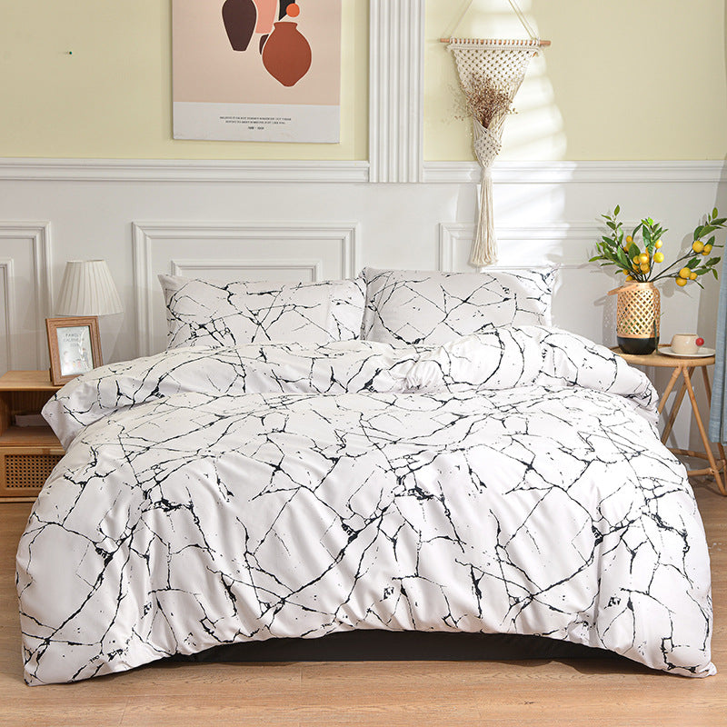 Geometric Brushed Duvet Cover, comforter cover and quilt cover