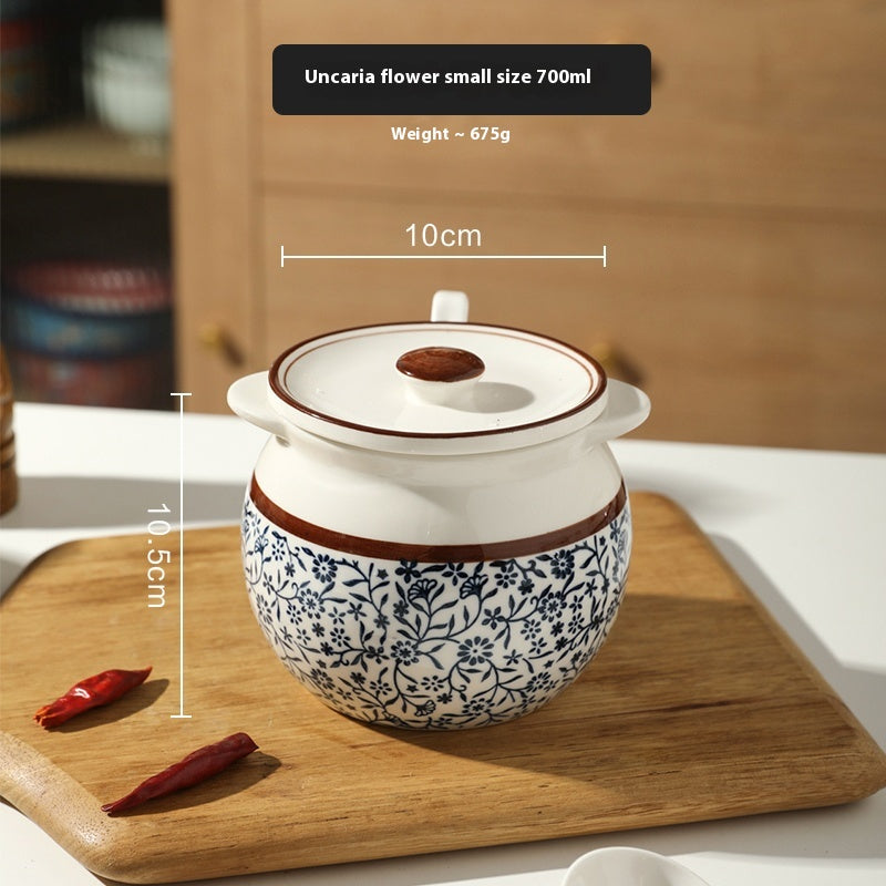 Ceramic Kitchen Seasoning Jar with Lid, spice jar, canister and condiment jar