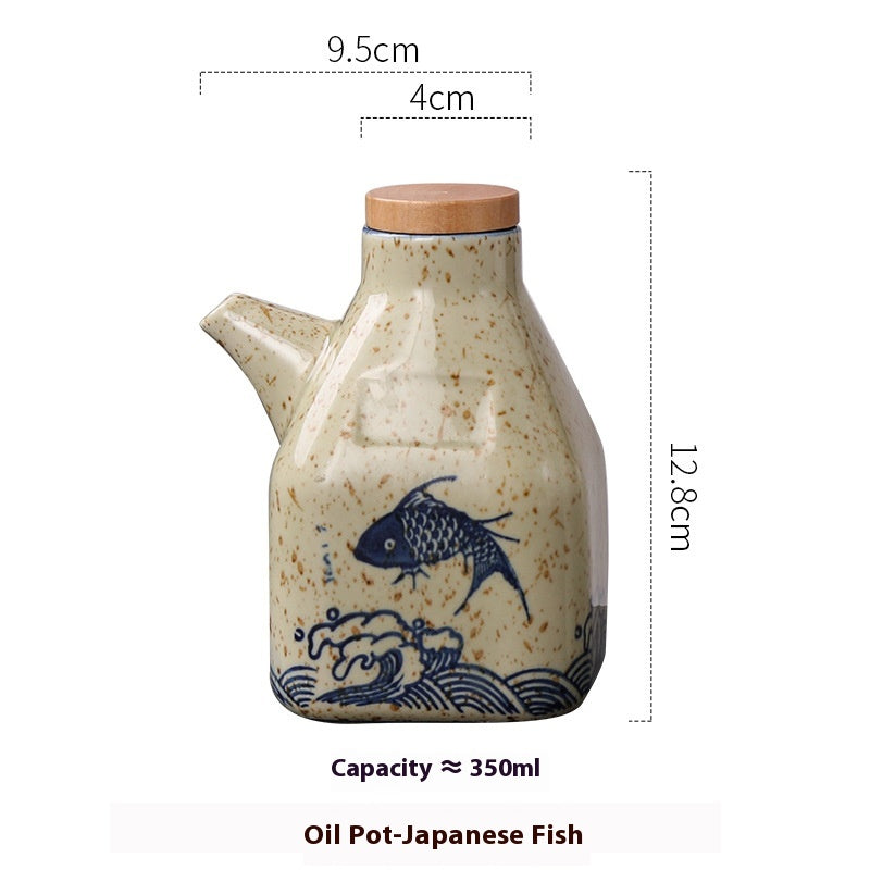Decorative Ceramic Sauce and Oil Pot, sauce jar and condiment pot