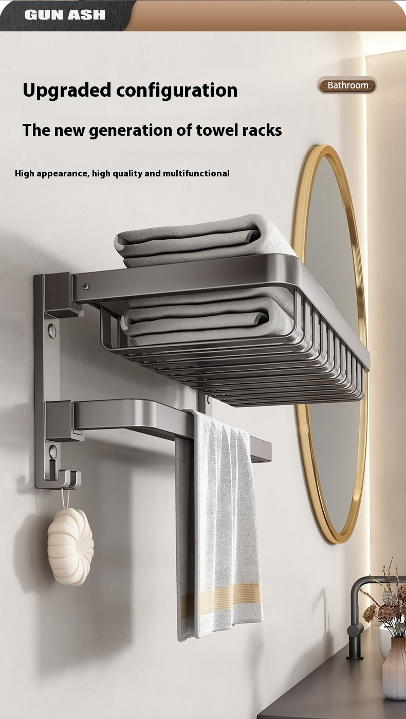 Gun Gray Bathroom Towel Rack and Accessory Options, towel bar, bathroom shelf and towel holder