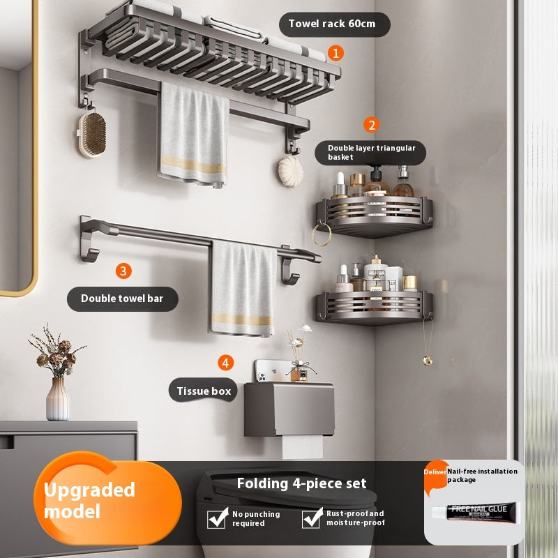 Gun Gray Bathroom Towel Rack and Accessory Options, towel bar, bathroom shelf and towel holder
