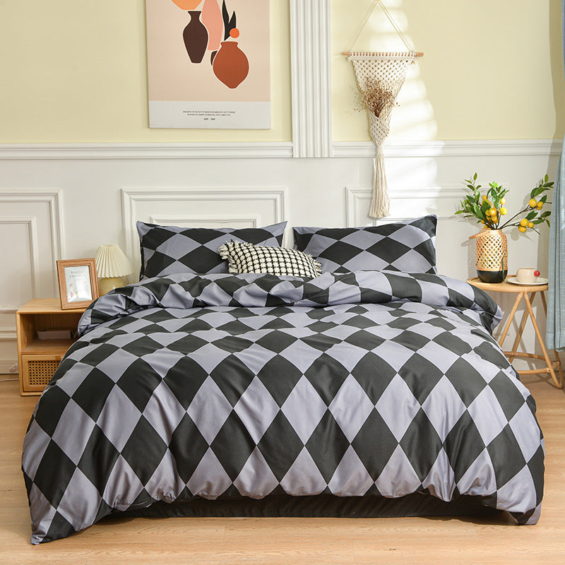 Geometric Brushed Duvet Cover, comforter cover and quilt cover