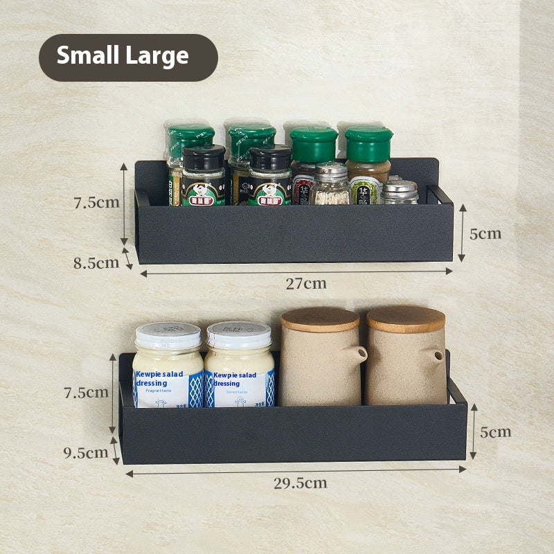 Carbon Steel Kitchen Storage Rack Options, spice rack, seasoning shelf and kitchen organizer