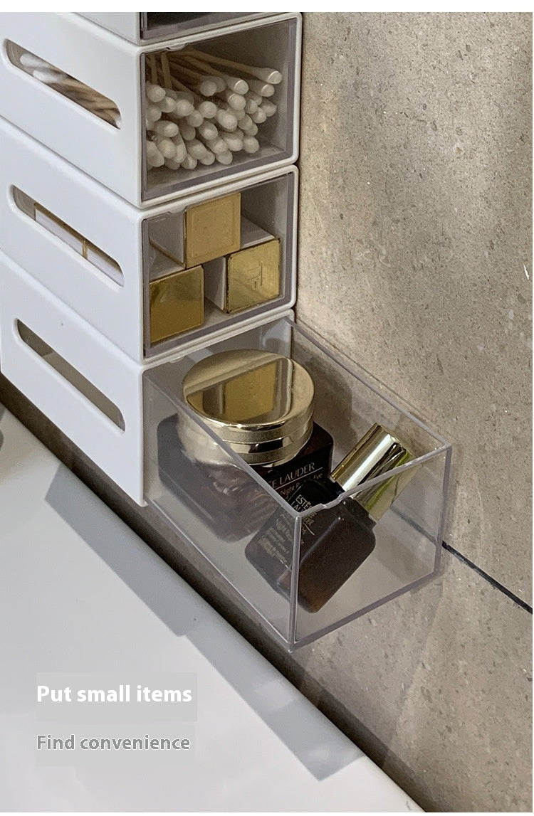 White Wall-Mounted Bathroom Storage Box, bathroom organizer and wall shelf