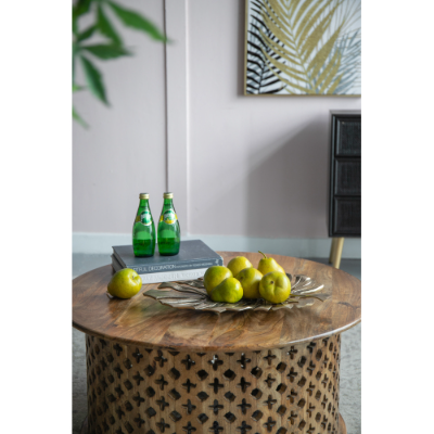 Gold Aluminum Monstera Leaf Wall Decor, product photo 2