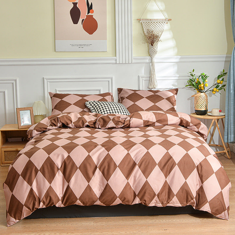 Geometric Brushed Duvet Cover, comforter cover and quilt cover