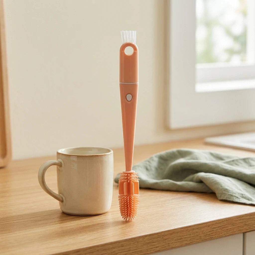 Four-in-One Cup Brush, bottle brush and cup cleaner