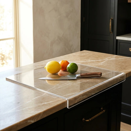 Household Transparent Cutting Board Acrylic Kitchen Gadgets — 45x35cm in a home setting; styling props not included. [fastbatch-134]
