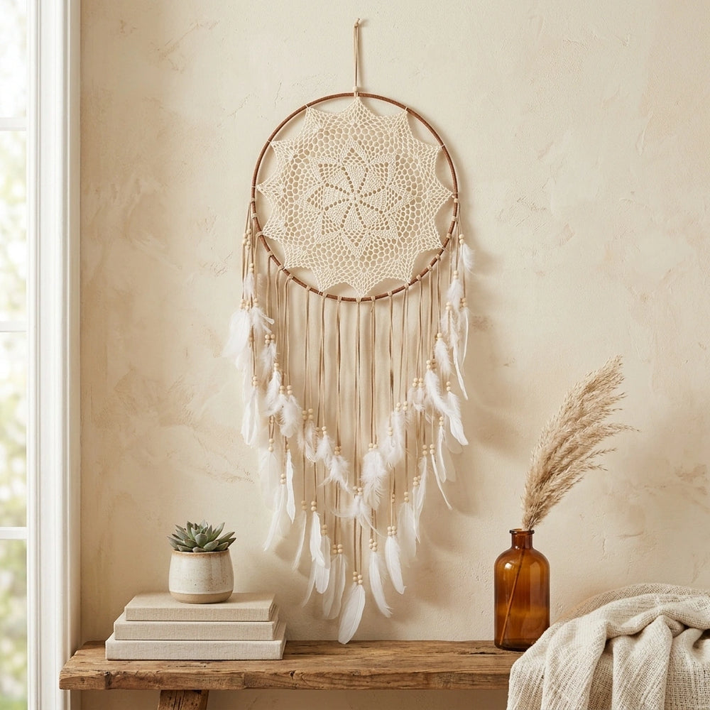 Bohemian Home Decor Dreamcatcher Room Decorative Hangings — MS9141C in a home setting; styling props not included. [fastbatch-147]