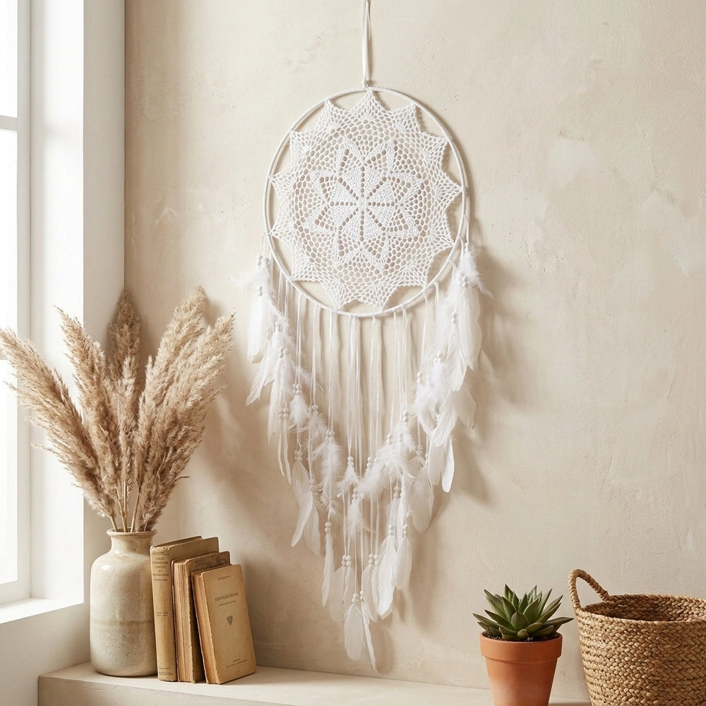 Bohemian Home Decor Dreamcatcher Room Decorative Hangings — MS9141F in a home setting; styling props not included. [fastbatch-150]