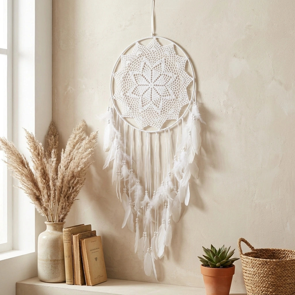 Bohemian Home Decor Dreamcatcher Room Decorative Hangings — MS9141F in a home setting; styling props not included. [fastbatch-150]