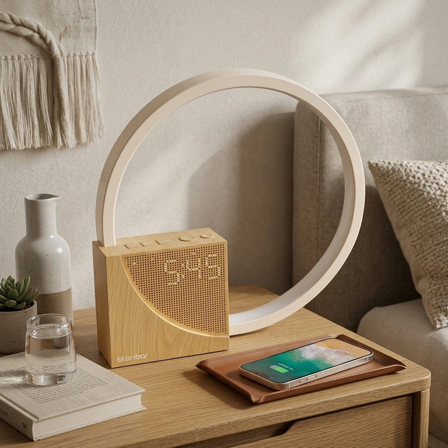 Touch Bedside Lamp with Alarm Clock and Nature Sounds, alarm clock lamp and touch lamp